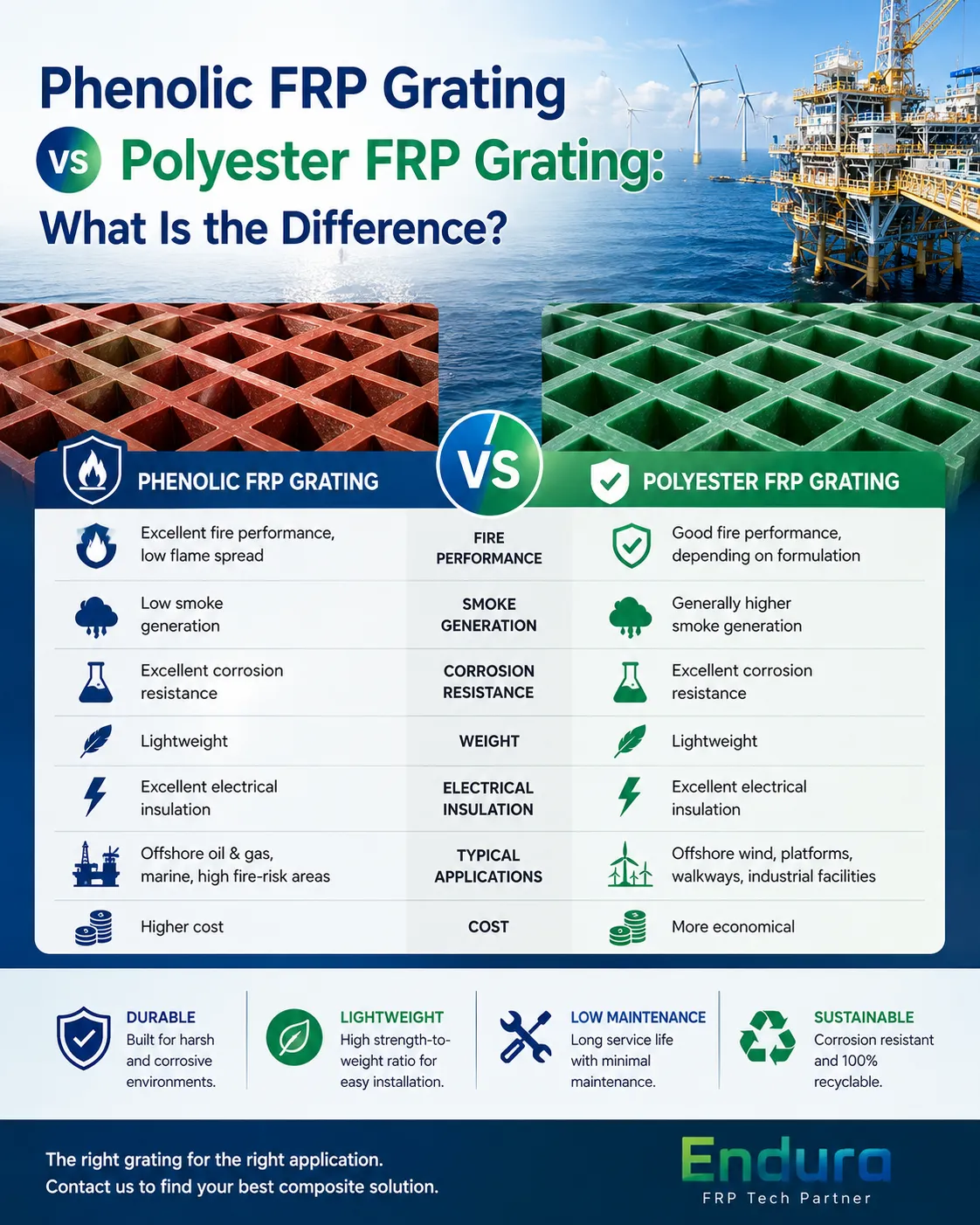 FRP Grating vs Polyester FRP Grating